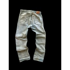 Levi's LVC 505 Redline Selvedge Denim Jeans 35.5x31 Big E Talon Zip Light Wash